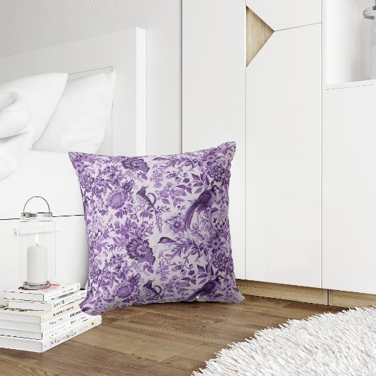 コテージフランスのスタイルトイレデジュイパープル クッション