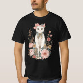 コテージフローラキャットコケット | ヴィンテージパステルバラ Tシャツ (正面)