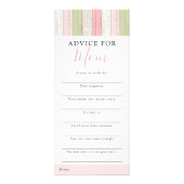 コテージフローラベビーシャワーアドバイスゲームラックカード ラックカード (正面)