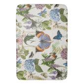 コテージフローラボタニカルブルーアジランゲアバタフライ バスマット (正面縦)