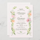 コテージフローラ水彩ワイルドフラワー結婚ズ 招待状 (正面/裏面)