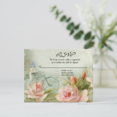 コテージフローラ自転車バラヴィンテージウッドRSVP 出欠カード (スタンド正面)