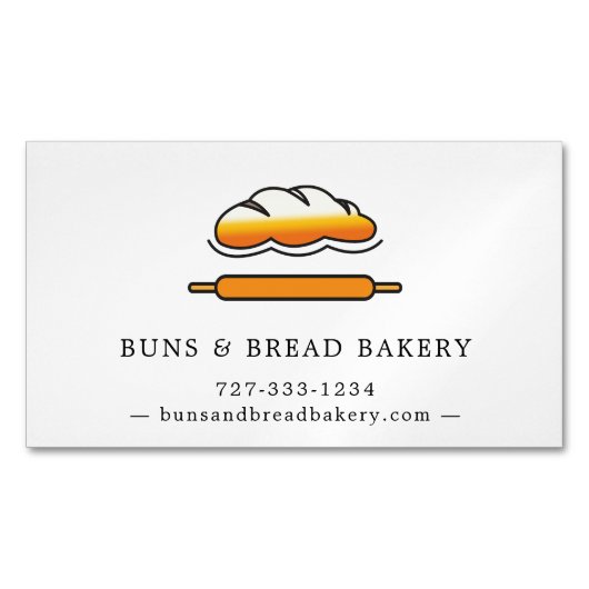 コテージフードホームベーカリーパンロゴ マグネット名刺 (正面)