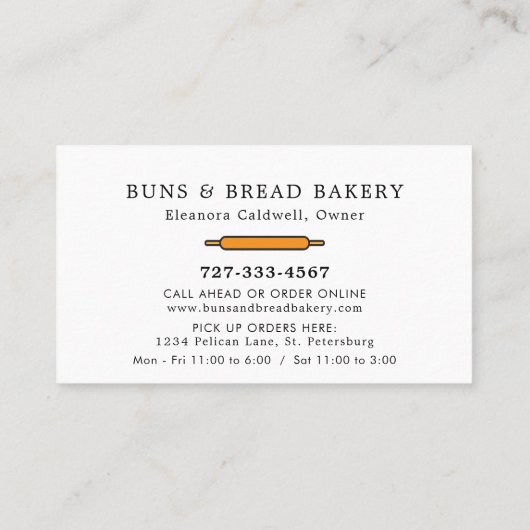 コテージフードホームベーカリーパンロゴ 名刺 (裏面)