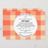 コテージフードラベルテンプレートとありがとう 招待状 (正面/裏面)