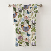 コテージブルーアジサイフローラボタニックバタフライ バスタオルセット (インサイチュ)
