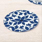 コテージブルーコースター ラウンドペーパーコースター (アングル)