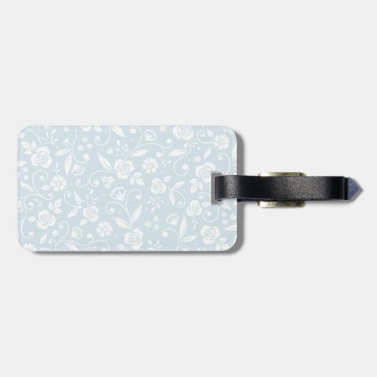 コテージブルー&ホワイトフローラ ラゲッジタグ (裏面横)