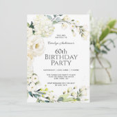 コテージホワイトフローラ60th誕生日パーティー 招待状 (スタンド正面)