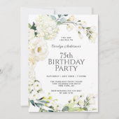 コテージホワイトフローラ75thバースデーパーティー 招待状 (正面)