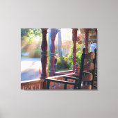 コテージポーチインアーリーサン – Martha's Vinyard キャンバスプリント (正面)