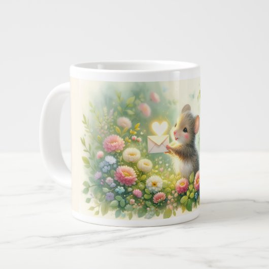 コテージマウスラブレターの牧草地 ジャンボコーヒーマグカップ (正面左)