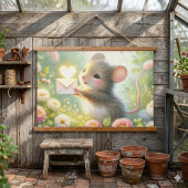 コテージマウスラブレターの牧草地 吊り下げ型タペストリー
