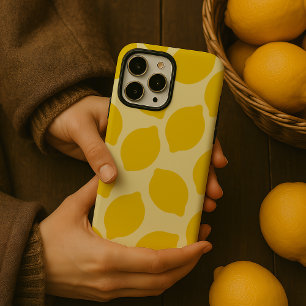 コテージミニマルスタイルレモンパターン iPhone 15 PRO MAXケース