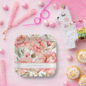 コテージモダンコア赤面牡丹 ペーパープレート (パーティー)