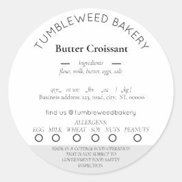 コテージモダンフードロースティッカー ラウンドシール