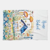 コテージモノグラムのコアホームウィズマッシュルーム | キッチンタオル (横)