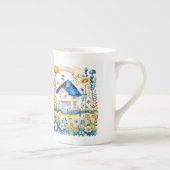 コテージモノグラムのコアホームウィズマッシュルーム | ボーンチャイナマグカップ (右)