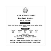 コテージローフードラベルスクエア ラバースタンプ (インプリント)