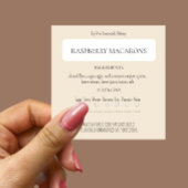 コテージローベージュ成分及びアレルゲンラベル スクエアシール