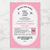 コテージローホームベーカリーラベルフェミニン赤面ピンク フードラベル (シングルラベル)