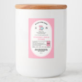 コテージローホームベーカリーラベルフェミニン赤面ピンク フードラベル (正面)