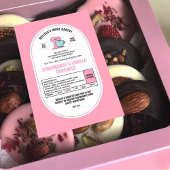 コテージローホームベーカリーラベルフェミニン赤面ピンク フードラベル