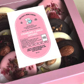 コテージローホームベーカリーラベルフェミニン赤面ピンク フードラベル