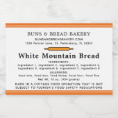 コテージローホームベーカリー成分アレルゲン フードラベル (シングルラベル)