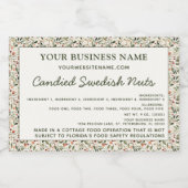 コテージローホームメイド食品成分アレルゲン フードラベル (シングルラベル)