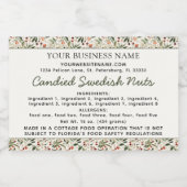 コテージローホームメイド食品成分アレルゲン フードラベル (シングルラベル)