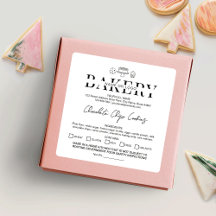 コテージローラベルホームベーカリーミニマリストステッカー