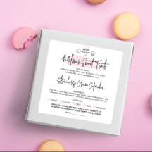 コテージローラベルホームベーカリー成分ステッカー