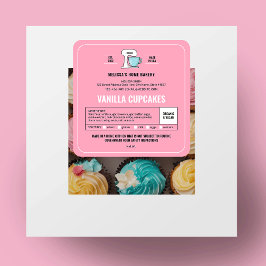 コテージローレーベルフェミニンピンクベーカリー包装 スクエアシール