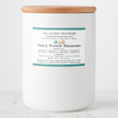 コテージロー・ホームベーカリーの成分・アレルゲン フードラベル (正面)