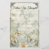 コテージワイルドフラワーソフトイエローバインダーノートページ (裏面)