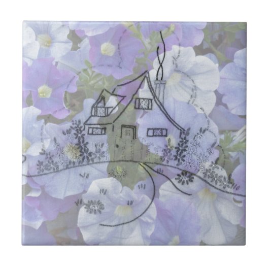 コテージ刺しゅう&ペチュニアス タイル (正面)