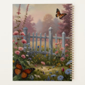 コテージ夏の花の庭のフェンス プランナー手帳 (裏面)