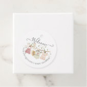 コテージ服ピンクドレスガールベビーシャワー フェイバータグ (インサイチュ)