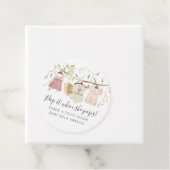 コテージ服ピンクドレスガールベビーシャワー フェイバータグ (インサイチュ)