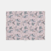 コテージ核お洒落動物 フリースブランケット (正面(横))