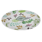 コテージ植物性イニシャル切断板 カッティングボード (角)