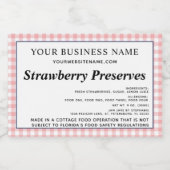 コテージ業界の更新が必要な文字赤チェック フードラベル (シングルラベル)