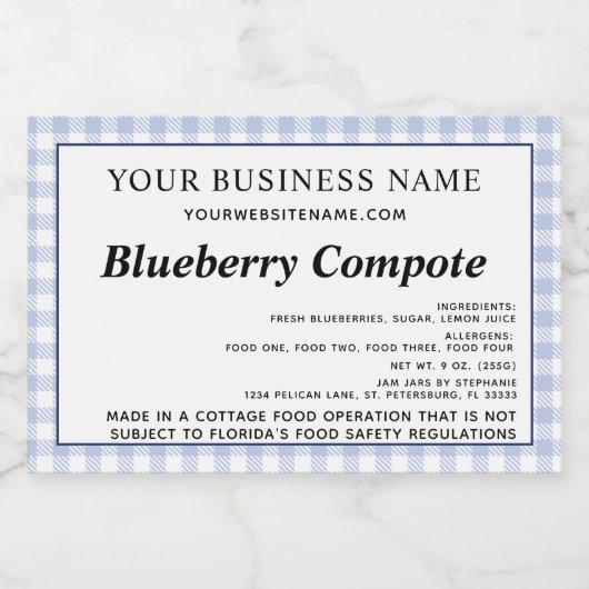 コテージ法の更新された成分とアレルゲン フードラベル (シングルラベル)