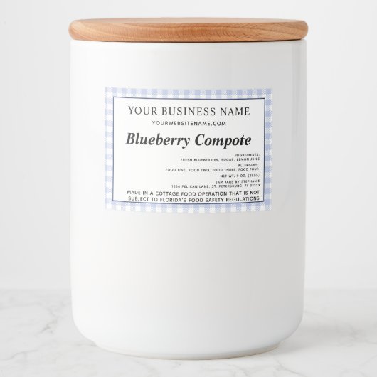 コテージ法の更新された成分とアレルゲン フードラベル (正面)