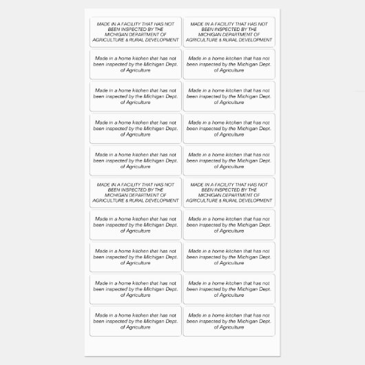 コテージ法ラベル ラベル (シート)