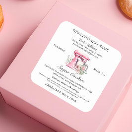 コテージ法食品ベーカリーラベル スクエアシール