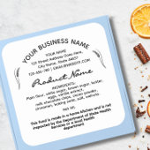 コテージ法食品ラベルのシール スクエアシール