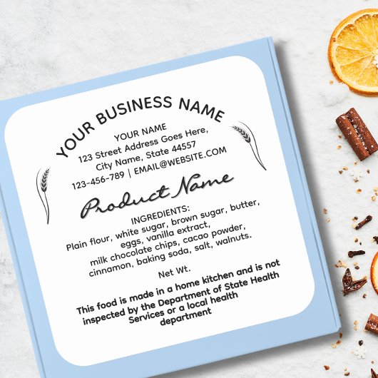 コテージ法食品ラベルのシール スクエアシール