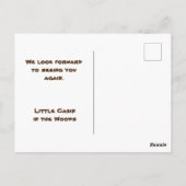 コテージ滞在のお礼ハウスゲスト ポストカード (裏面)